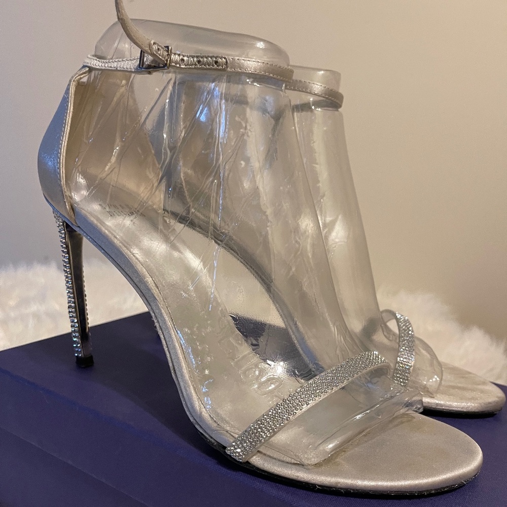 Stuart Weitzman Nudist Chrome Raso US 11